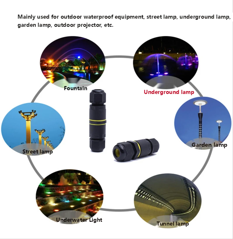 

Waterproof Connector IP68 Waterproof Joint 2-core 3-core Outdoor Cable Junction Box TUV Waterproof Quick Connect Terminal