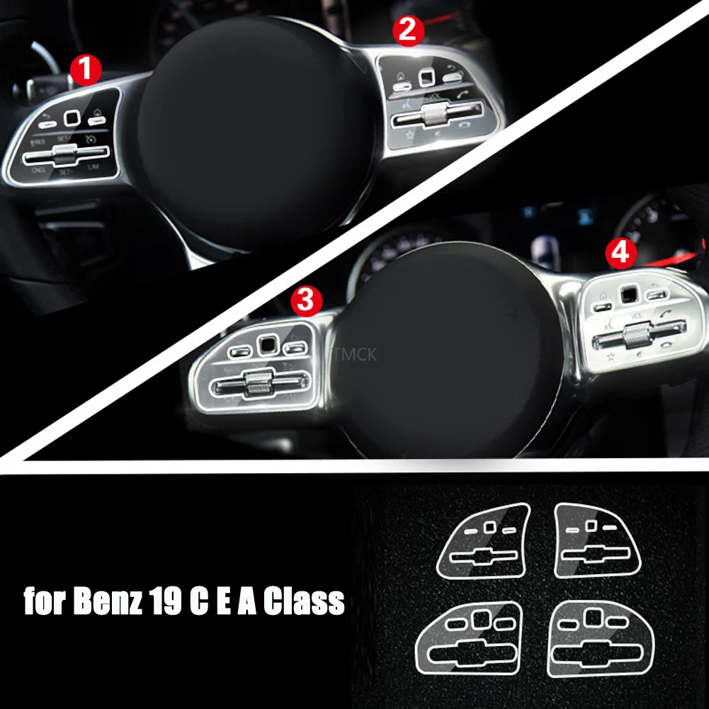 Для Mercedes Benz A Class W177 V177 A180 A200 C E W205 W213 2019 Автомобильная наклейка на руль кнопка