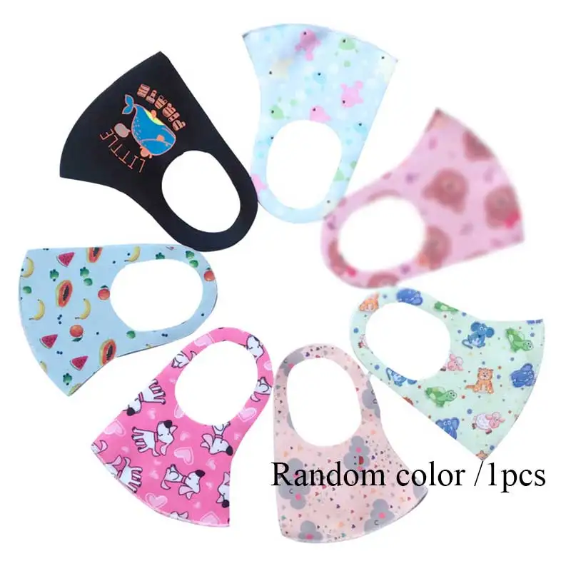 1 шт. детская маска для рта с мультяшным принтом теплая хлопковая Ветрозащитная