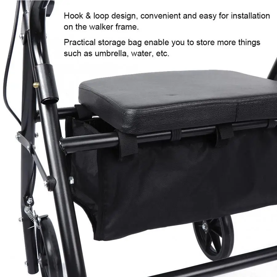 Корректор осанки 4 колесных ходунков Rollator для инвалидной коляски Замена рамы сумка для хранения ортопедическая скобка