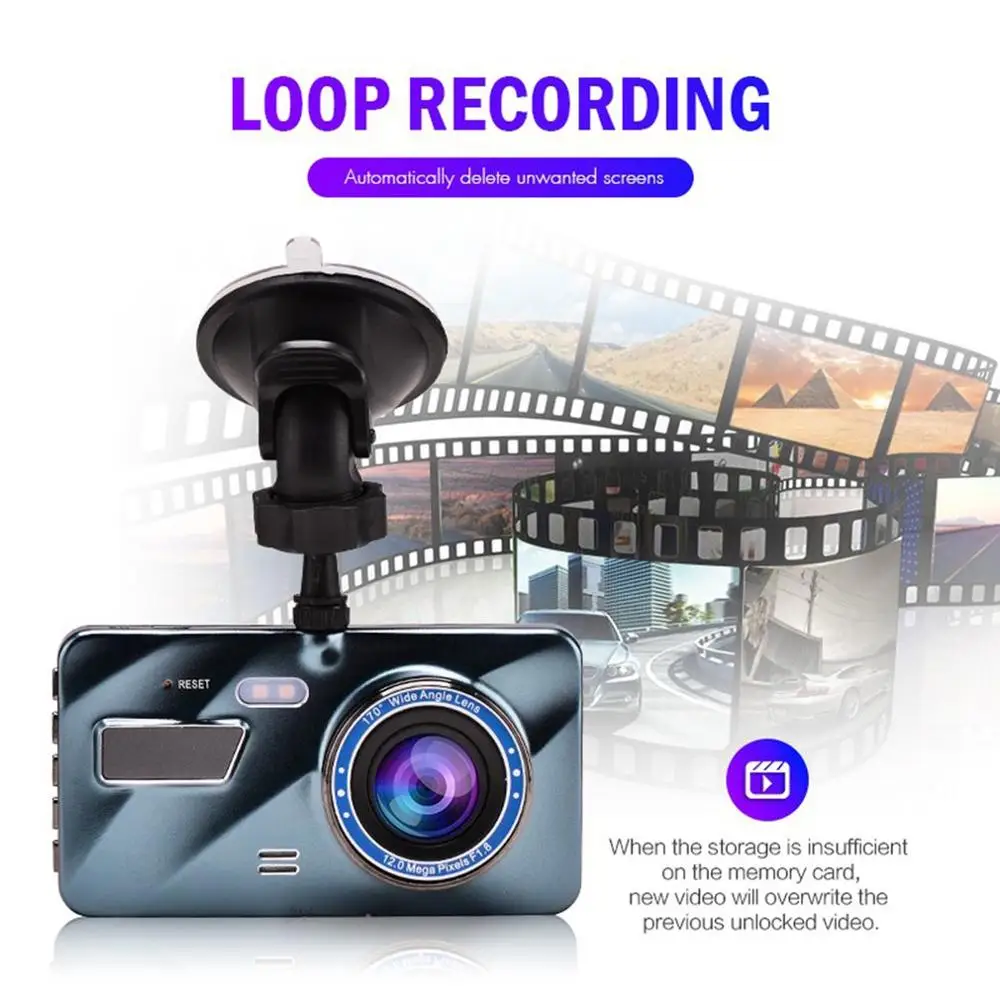 

Car DVR Driving Recorder Video 1080P Full 3.6 Inch Loop Recording Night G Sensor Wide Angle Driving Recorder