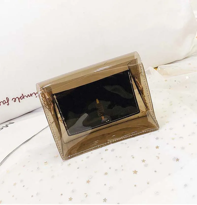 Женская сумка через плечо летняя прозрачная сумка-мессенджер из ПВХ в Корейском