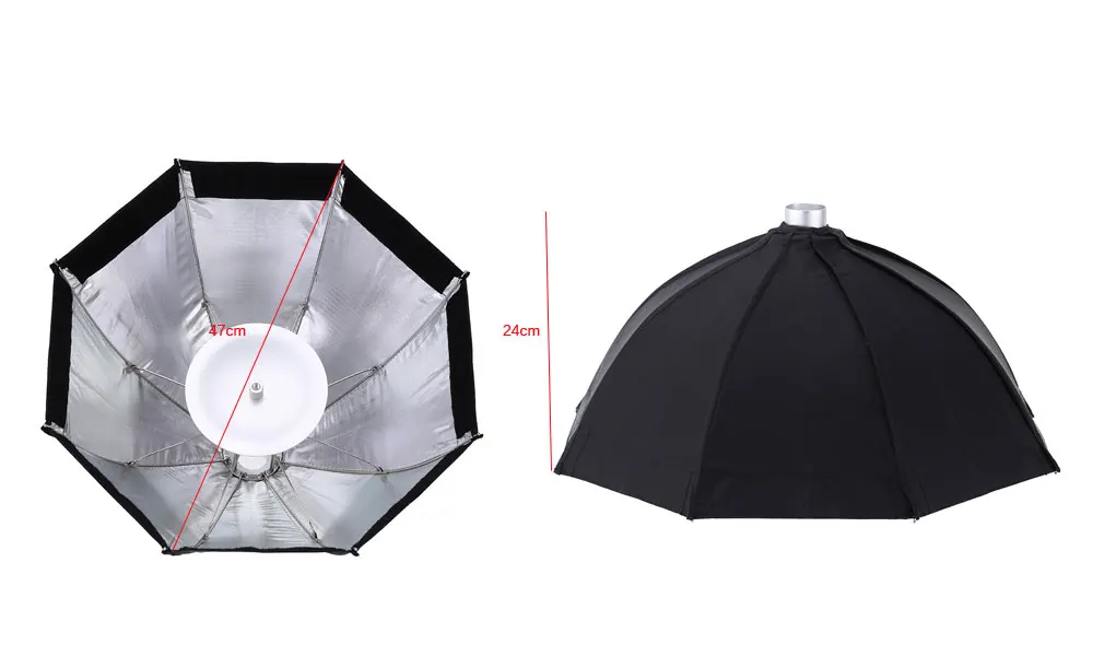 Godox S7 48 см складной софтбокс Octagon зонтик рассеивающий отражатель фото освещение комплект для WITSTRO AD360 AD180 AD200 Speedlight