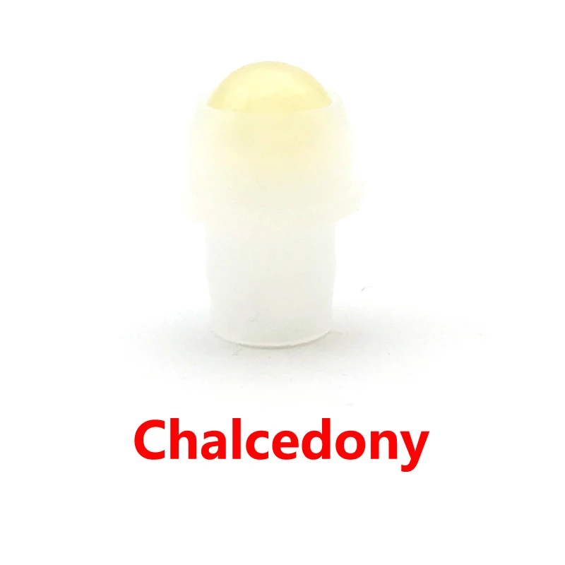 Chalcedony 5 шт. натуральный драгоценный камень ролик для 5 мл 10 мл толстые эфирные масла духи текст ролл на стеклянные бутылки - Цвет: Chalcedony