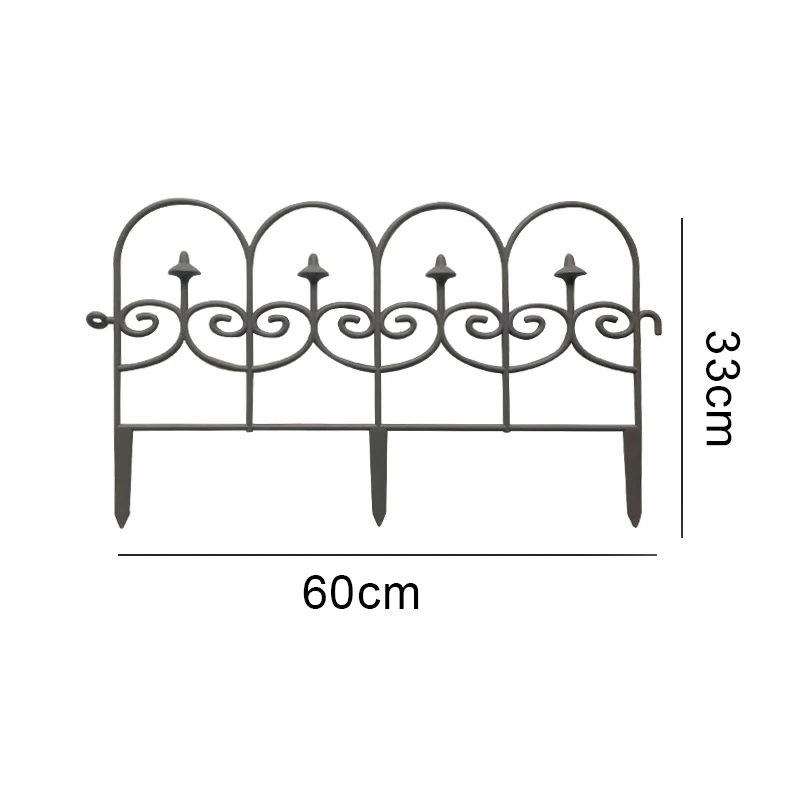 

5pcs 33*60cm Garden Fence Decorative Plastic Retro Black Fence for Outdoor Pastoral Wedding Decoration @LS