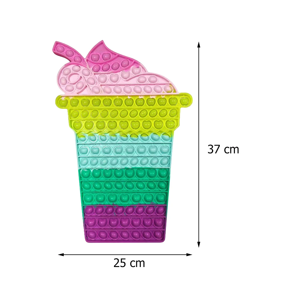 

Large Size Silicone Sundae Push Bubble Board Autism Anti-stress Toy Kids Sensory Antistress Stress Relieve Toys dropshipping#22