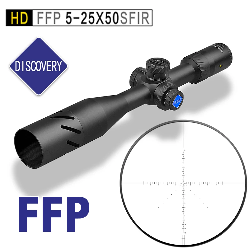 Дискавери HD 5 25x50SFIR первая фокусная плоскость область дальняя съемка сетка