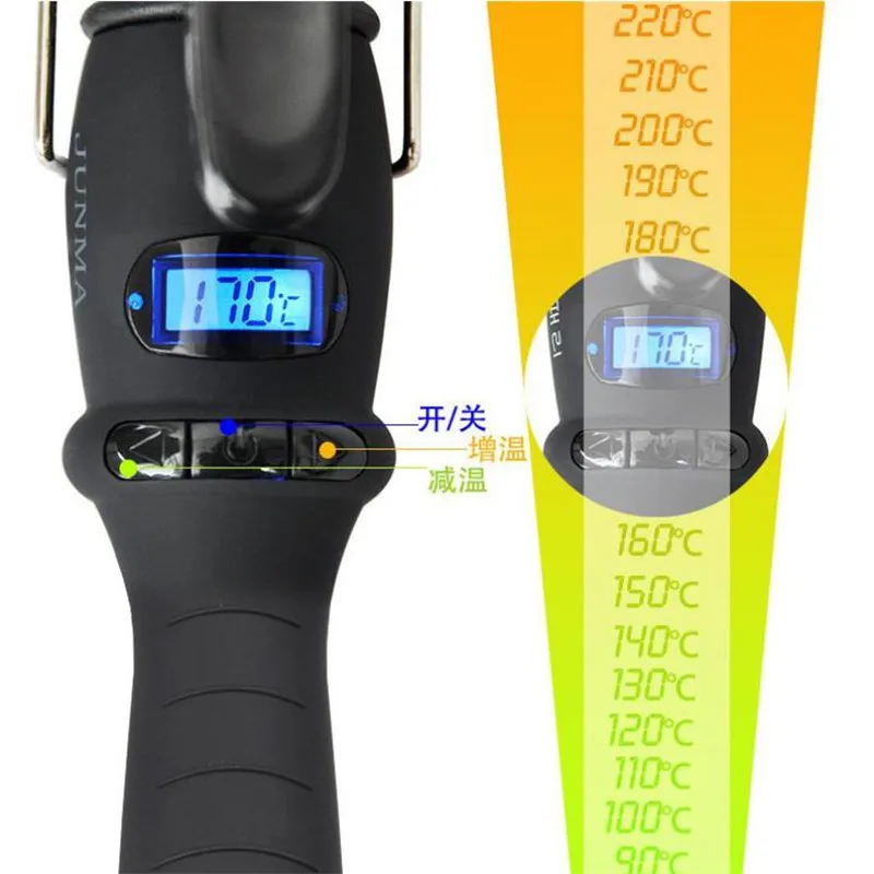 Профессиональные керамические щипцы для завивки светодиодный со светодиодным