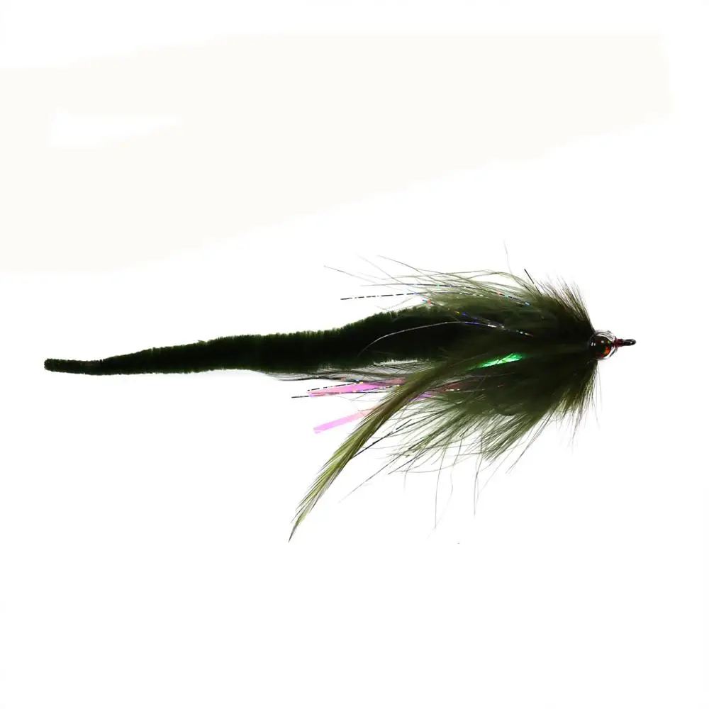 Bimoo 2 шт. 2/0 Dragontail Fly для бас-гитара или маски рыболовные приманки для Big Game нахлыстом Стример Летать