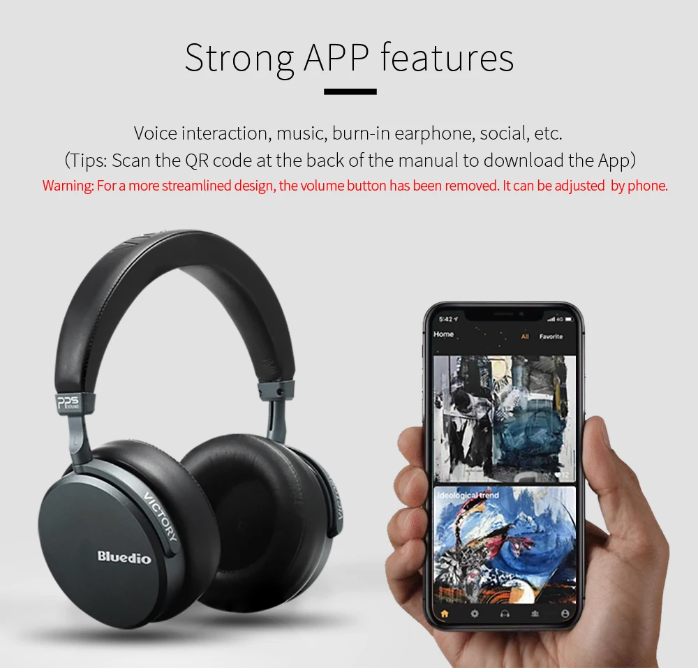 Bluedio V2 профессиональные Bluetooth 5,0 наушники Смарт распознавание лица Беспроводная гарнитура подходит для DJ сцены 18 Ч время музыки