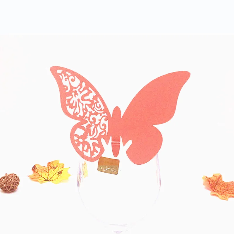50 шт. бабочка кружевная лазерная резка стол знак вино стекло Имя Место карты для