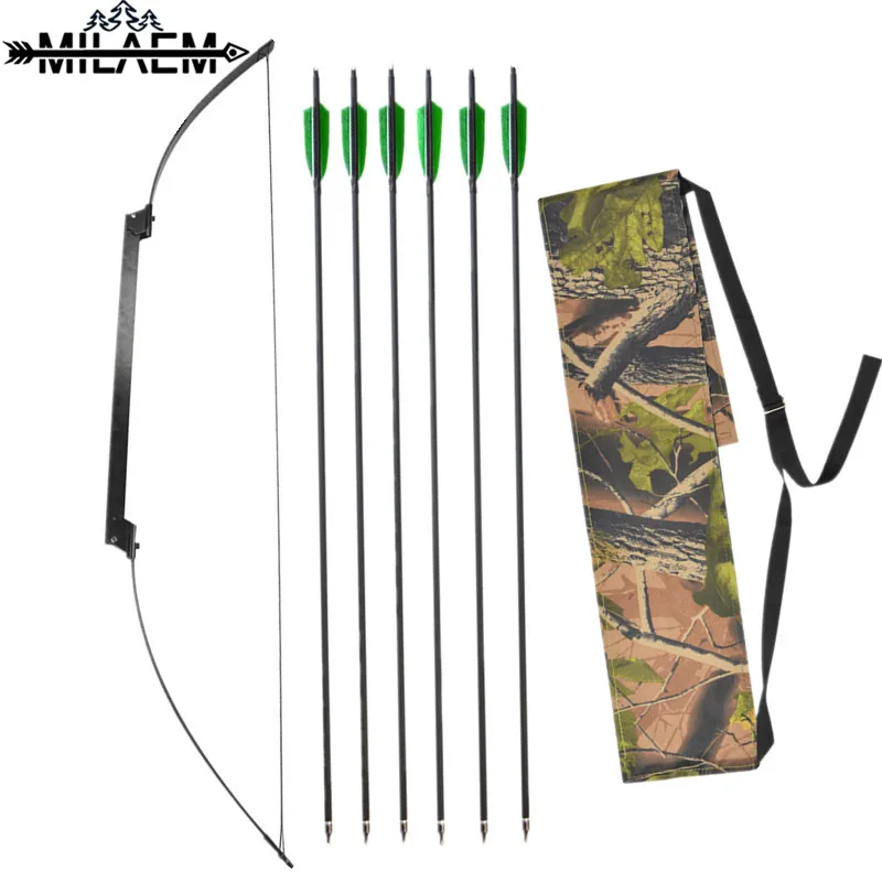 

1 Set 30/35/40lbs Fold Bow Archery Hunting Bow Aluminum Alloy Handle with 6Pcs Sp500 Carbon Arrow Shooting Hunting Bow Arrow Set