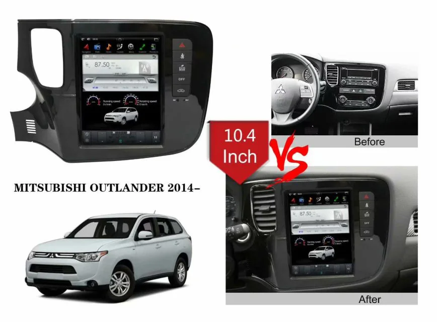 10 4 ''Tesla стиль Android 8 1 автомобильный DVD GPS навигация Радио Аудио плеер для MITSUBISHI