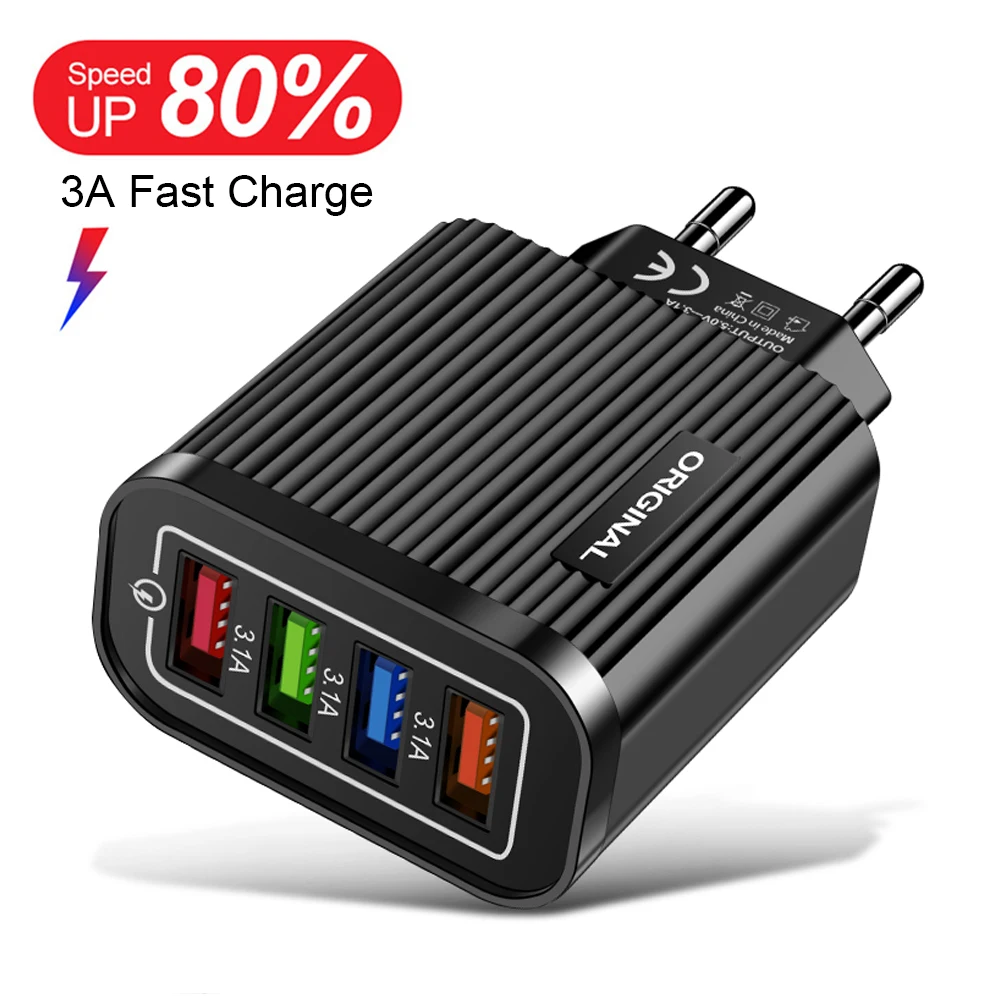 

USB Charger Quick Charge 3.0 charger Adapter for iPhone XR Huawei Tablet Portable EU/US Plug Wall Mobile Charger Fast Charging