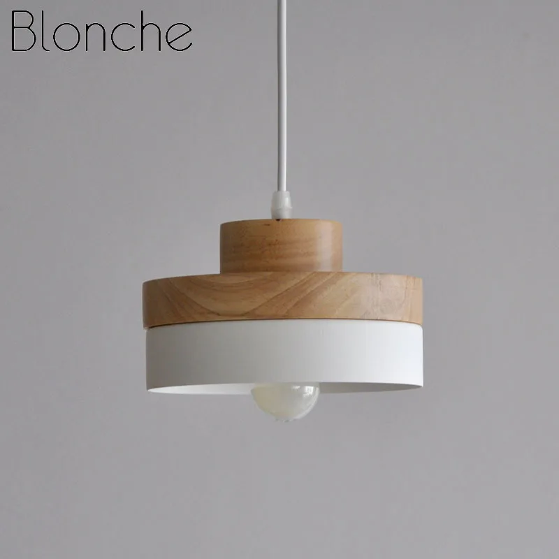 Современные деревянные подвесные светильники Blonche круглая/квадратная лампа для