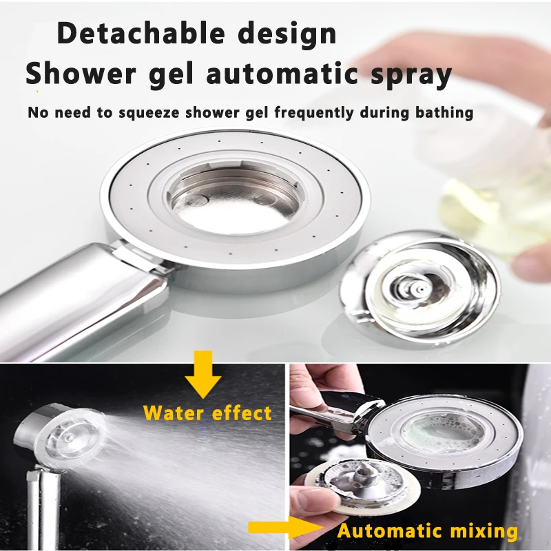 

Booster Spray Shower Shower Artifact Double-sided Water Shower Can Add Shower Gel Booster Spray Shower W10020
