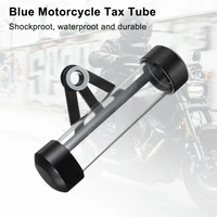 universal motorcycle tax disc tube cylinderical holder waterproof anti theft with screws and driver for motorbike scooter moped