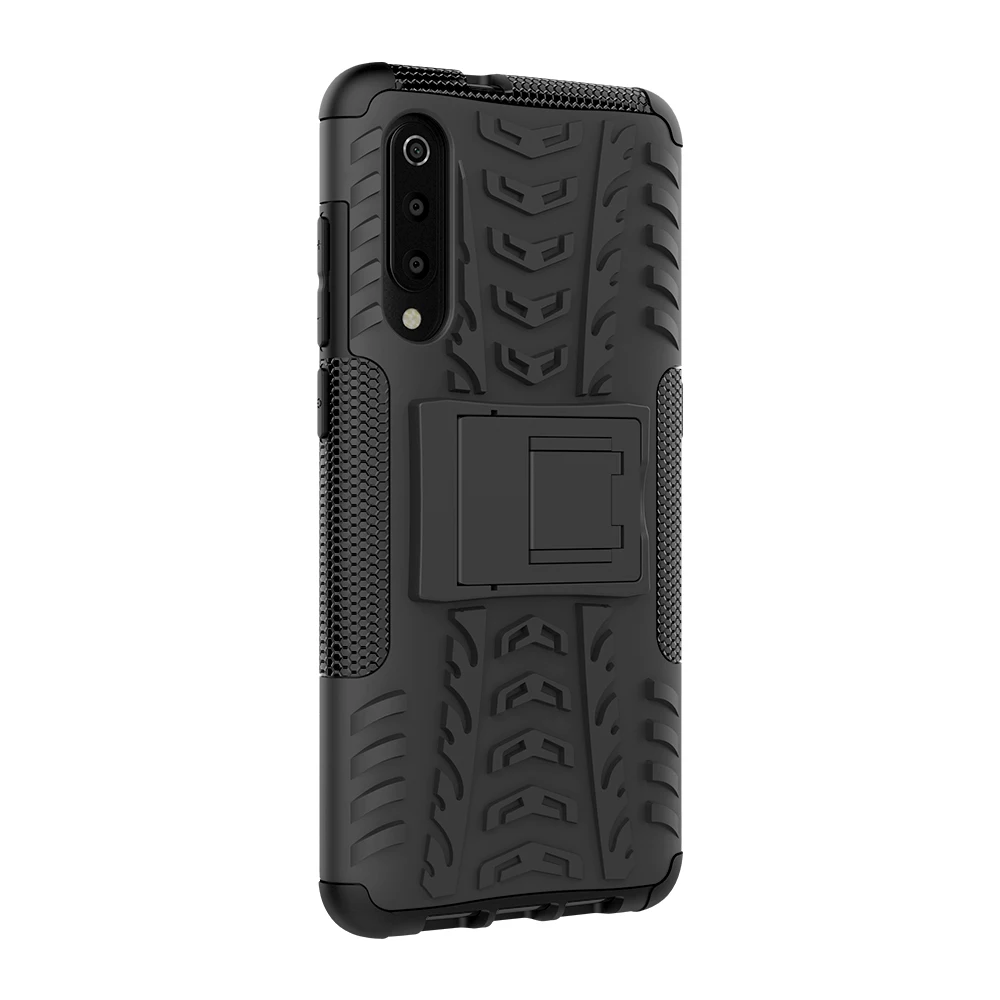 Противоударный защитный чехол для Xiaomi Mi A3 подставка-держатель резина силикон Lite