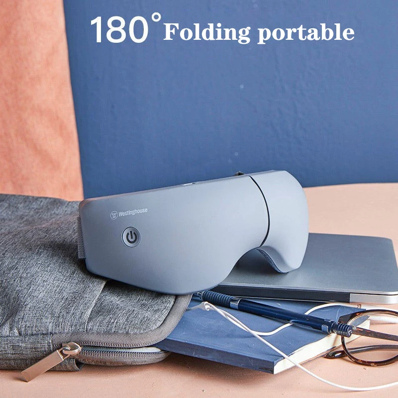 売る Usb充電バージョン目プロテクターとbluetoothと音楽温湿布多機能新180 ° 折りたたみポータブルアイマッサージャー