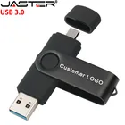 Флеш-накопитель JASTER USB 3,0, металлический USB флеш-накопитель OTG, Флешка 2 в 1 с Micro USB, флэш-диск 32 ГБ, 64 ГБ, 128 ГБ, 256 ГБ