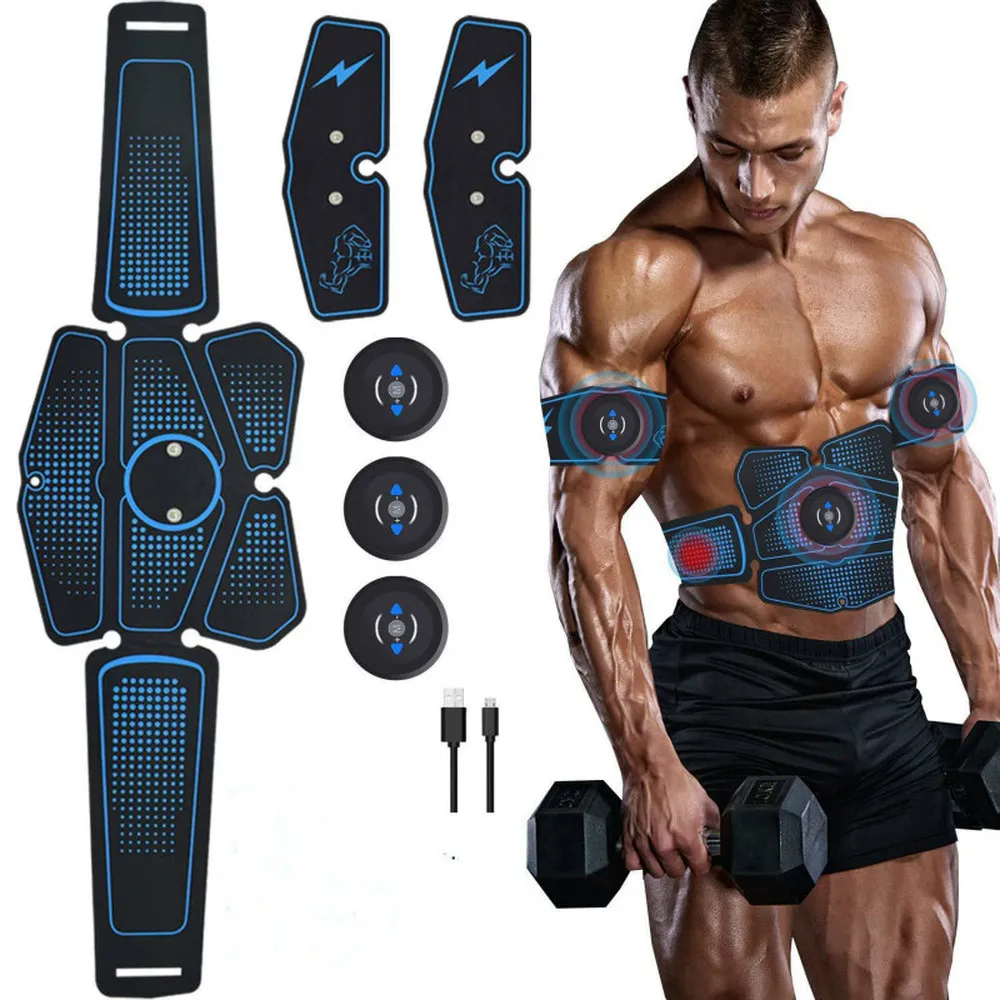 

Abdominal Muscle Stimulator Trainer EMS Abs Fitness Equipment Training Gear Muscles Electrostimulator Toner Exercise At Home Gym