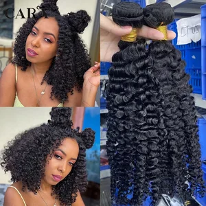 Afro Kinky Curly Human Hair Bundles With Closure Virgin Hair 2 Bundles Hair Extensions Brazilian Hai