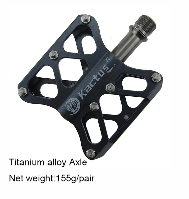 titanium Kactus 217 г/пара, ультра-светильник, титановая ось, велосипедная педаль с ЧПУ, велосипедные педали для горного велосипеда, 6 подшипников, корпус из магниевого сплава - Цвет: titanium