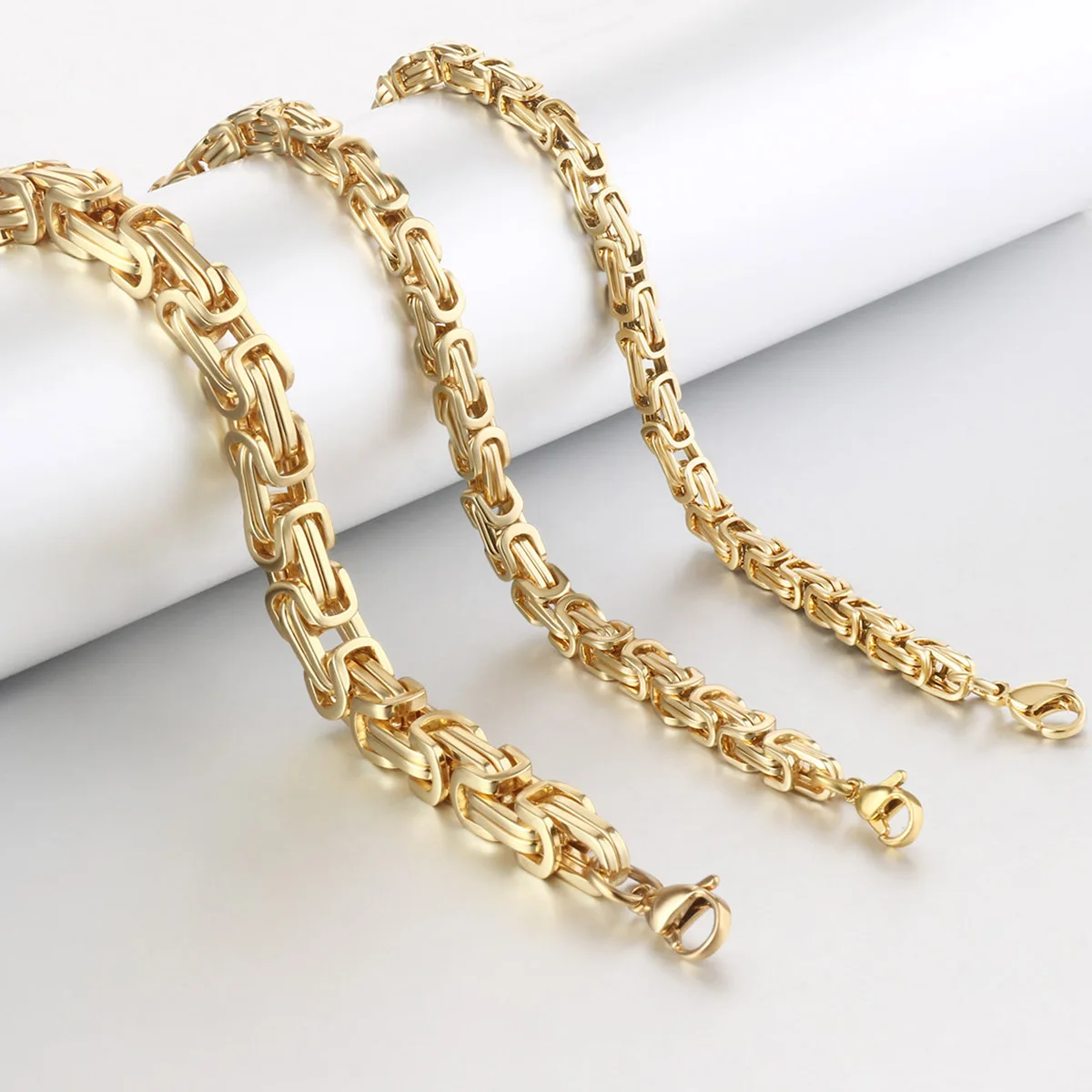 Черный золотой серебряный цвет цепи браслеты для мужчин хип хоп сильный рок