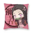 Наволочки Kimetsu No Yaiba Nezuko, 45x45 см, наволочки для диванных подушек с изображением рассекающих демонов, Аниме Манга, Квадратные наволочки для подушек, домашний декоративный чехол