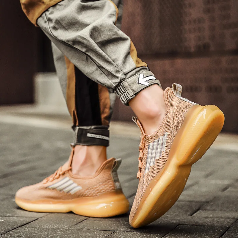 

2021 Mens Casual Shoes Fashion Male Sneakers Air Cushion Breathable Sports Running Shoes PU Mesh Tenis Masculino Adulto Men Shoe