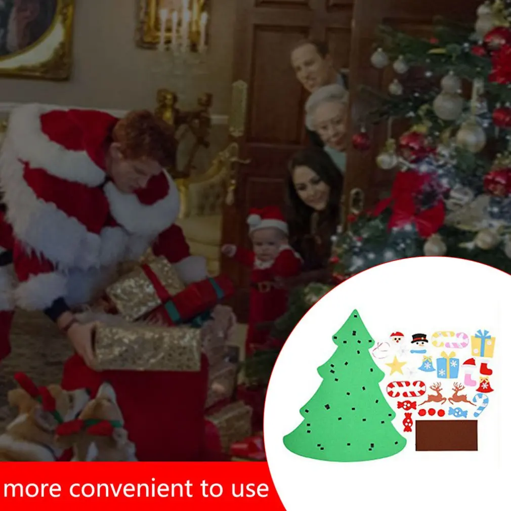 

Felt Christmas Tree Calendar Christmas Countdown Calendar Pendant Decoration Children Diy Christmas Tree