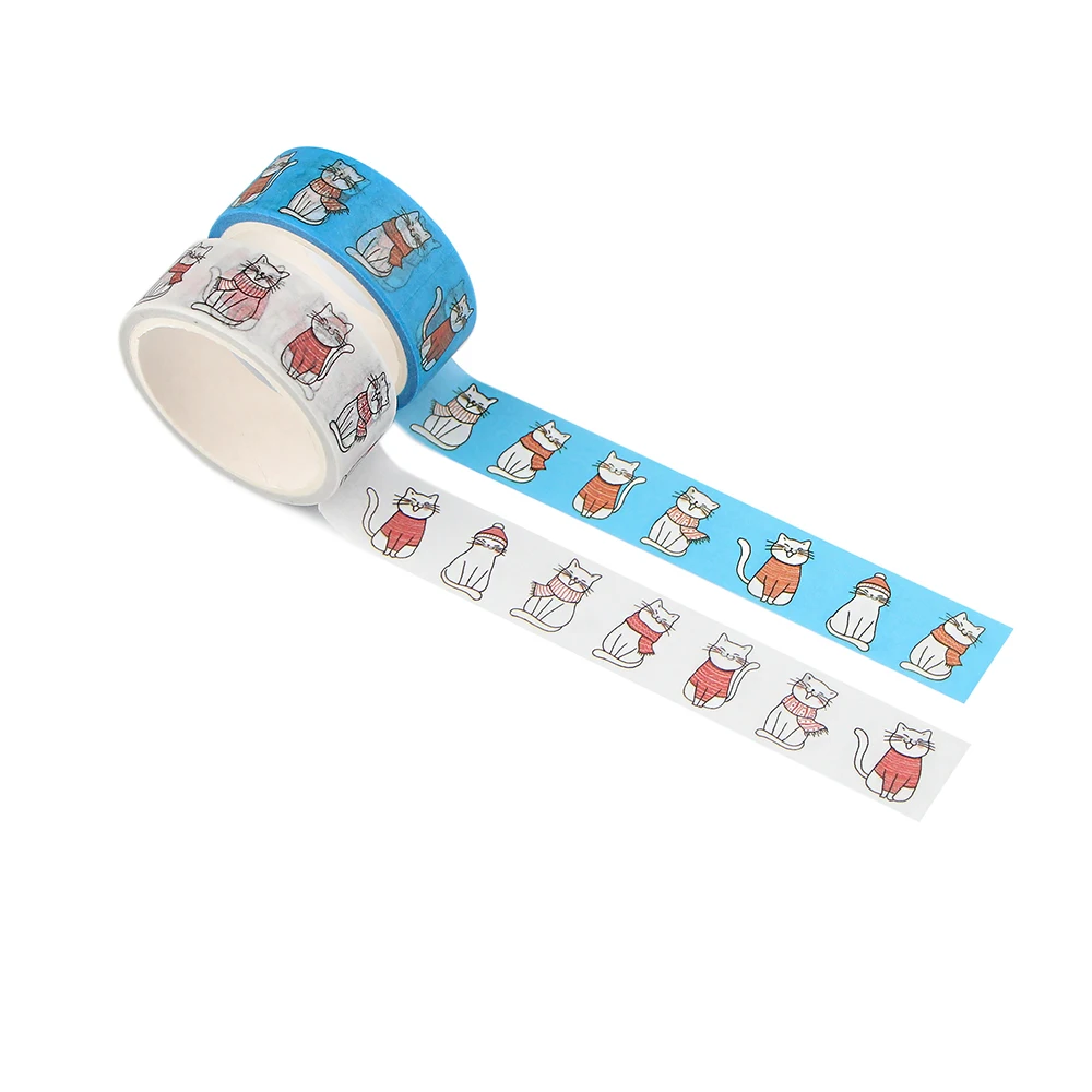 

Лента декоративная, с рисунком кота, животных, A4118, наклейки с лентами