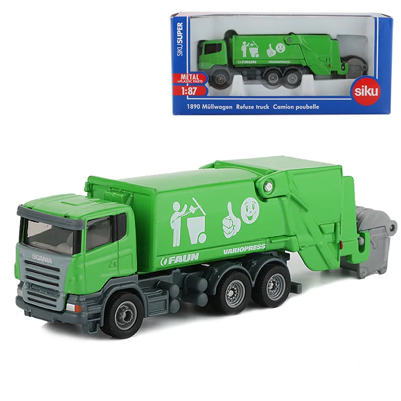 Siku 1: 87 Автопогрузчик из сплава игрушка Мусоровоз грузовик фургон транспортный автомобиль отвод самосвал инженерные автомобили игрушки для детской коллекции