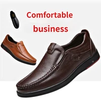 2020 newly mens genuine leather shoes size 38 47 head leather soft anti slip driving shoes man spring leather shoes