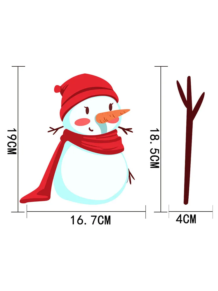 

ZTTZDY Santa Hat Girl Snowman Personality Retrofit Reflective Car Stickers YJ3-0005
