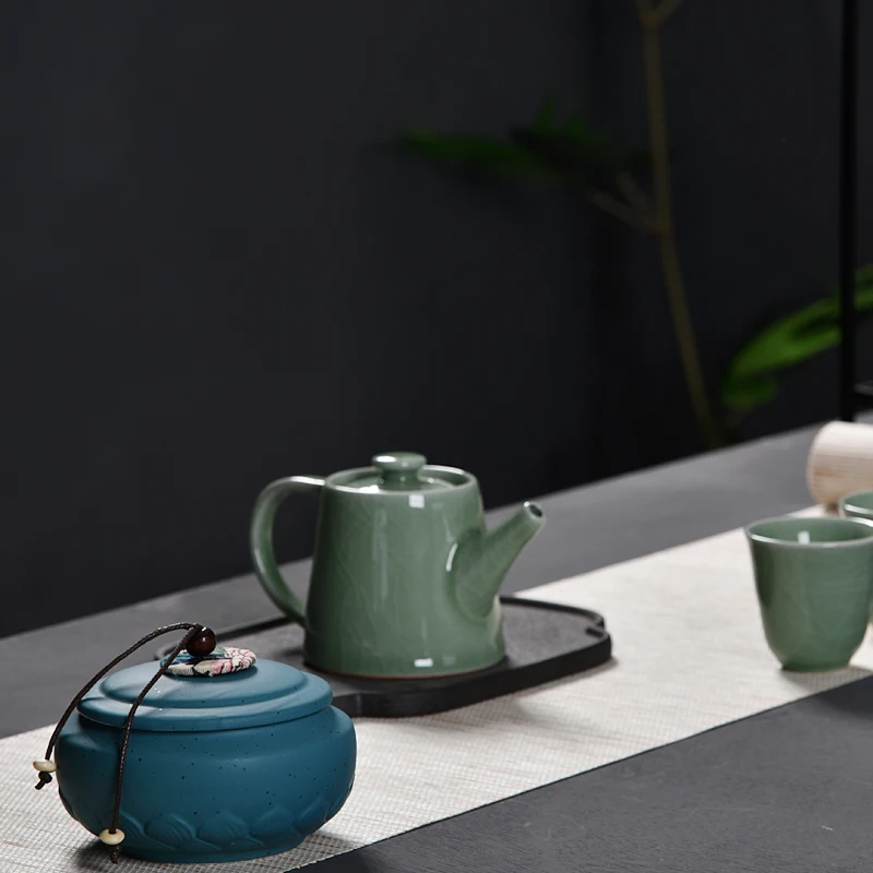 Лепесток лотоса Керамика герметичный ящик для хранения путешествий Портативный