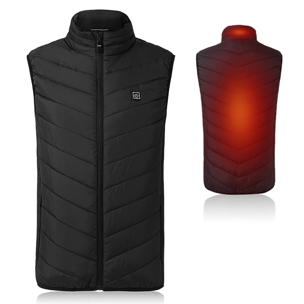 Теплый жилет с подогревом теплый электрическим зарядкой от usb пальто для