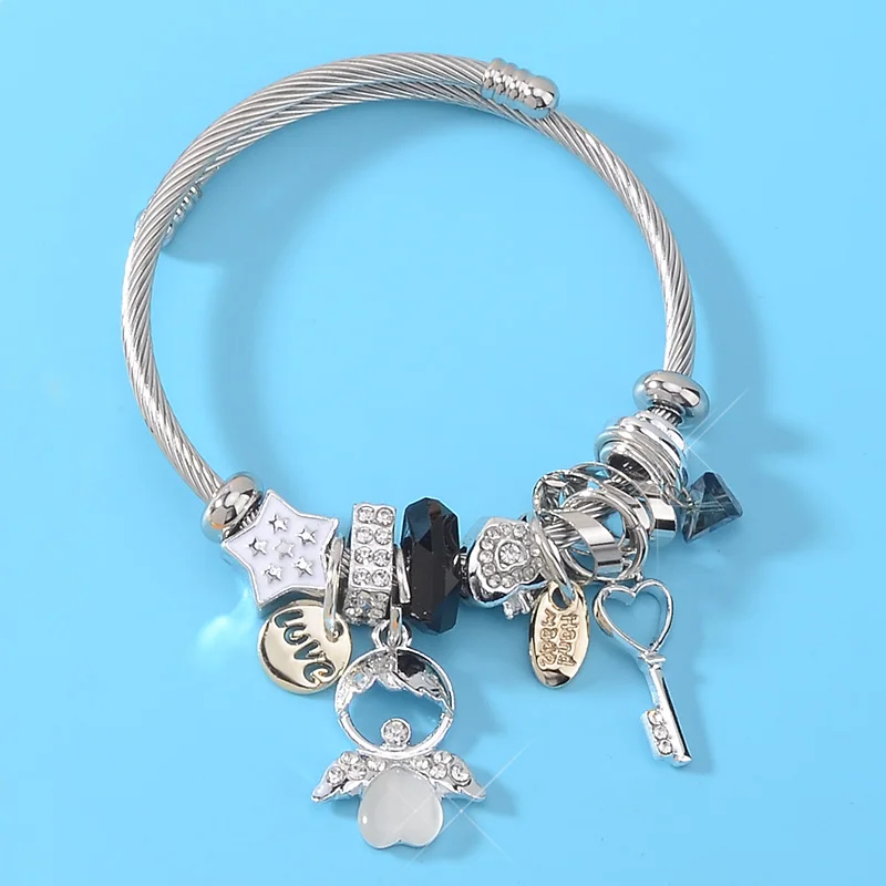 Женский браслет из нержавеющей стали на запястье Женские аксессуары подвески с