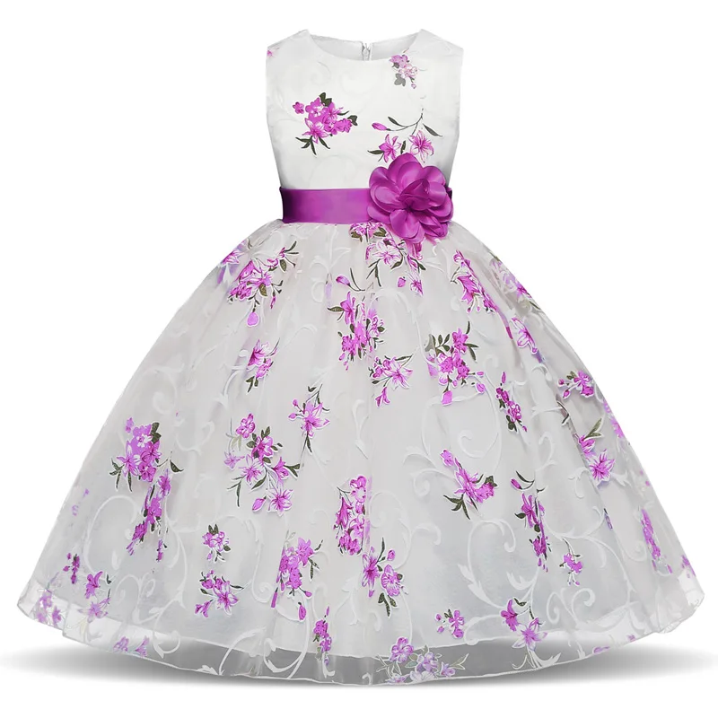 

Wedding Dress For Little Girl 3 4 5 6 7 8 Year Christening Outfits Party Clothing For Kids Summer Children Costume Vestidos