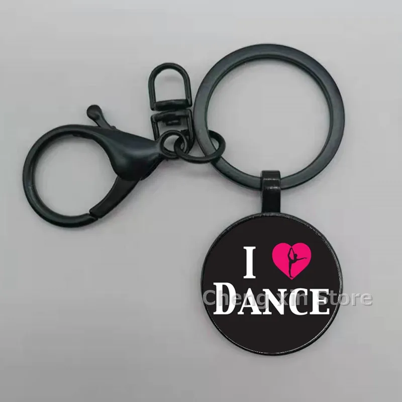 2020 Модный классический брелок с подвеской танцевальной девушки круглый