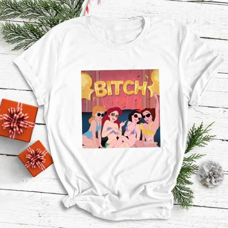 Женская футболка с принтом плохая девочка женская короткими рукавами в стиле