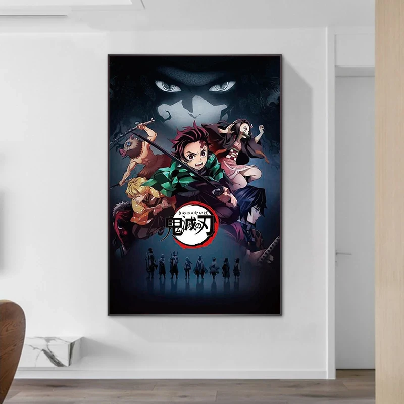 

Home Decor Japanese Anime Demon Slayer Kimetsu no Yaiba Kamado Tanjirou Kamado Nezuko Canvas Posters Wall Hanging Pictures