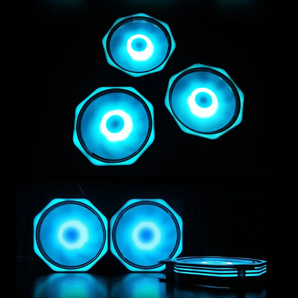 Вентилятор RGB 12 см вентилятор шасси настольный компьютер бесшумный с изменением