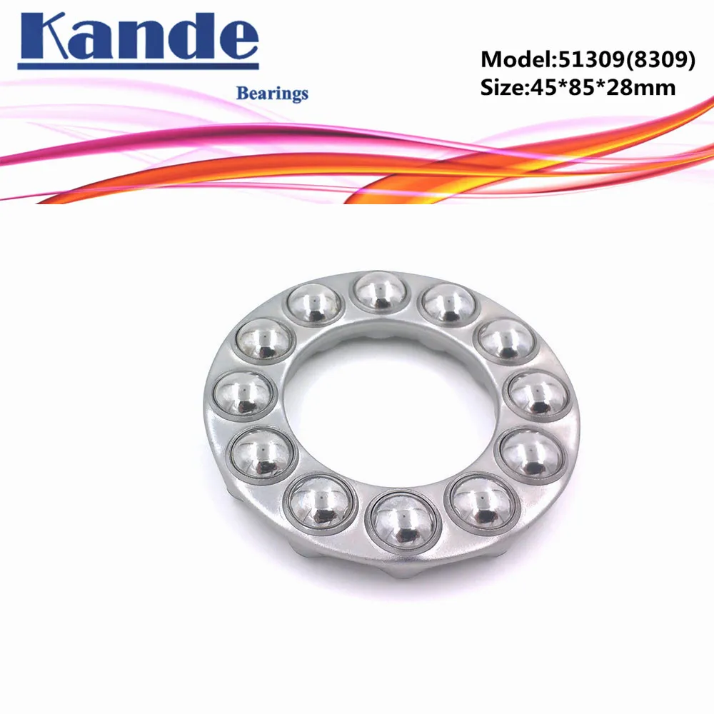 Kande 51309 8309 45x85x28 подшипник 1 шт. плоский упорный шарикоподшипник Осевой Упорный |