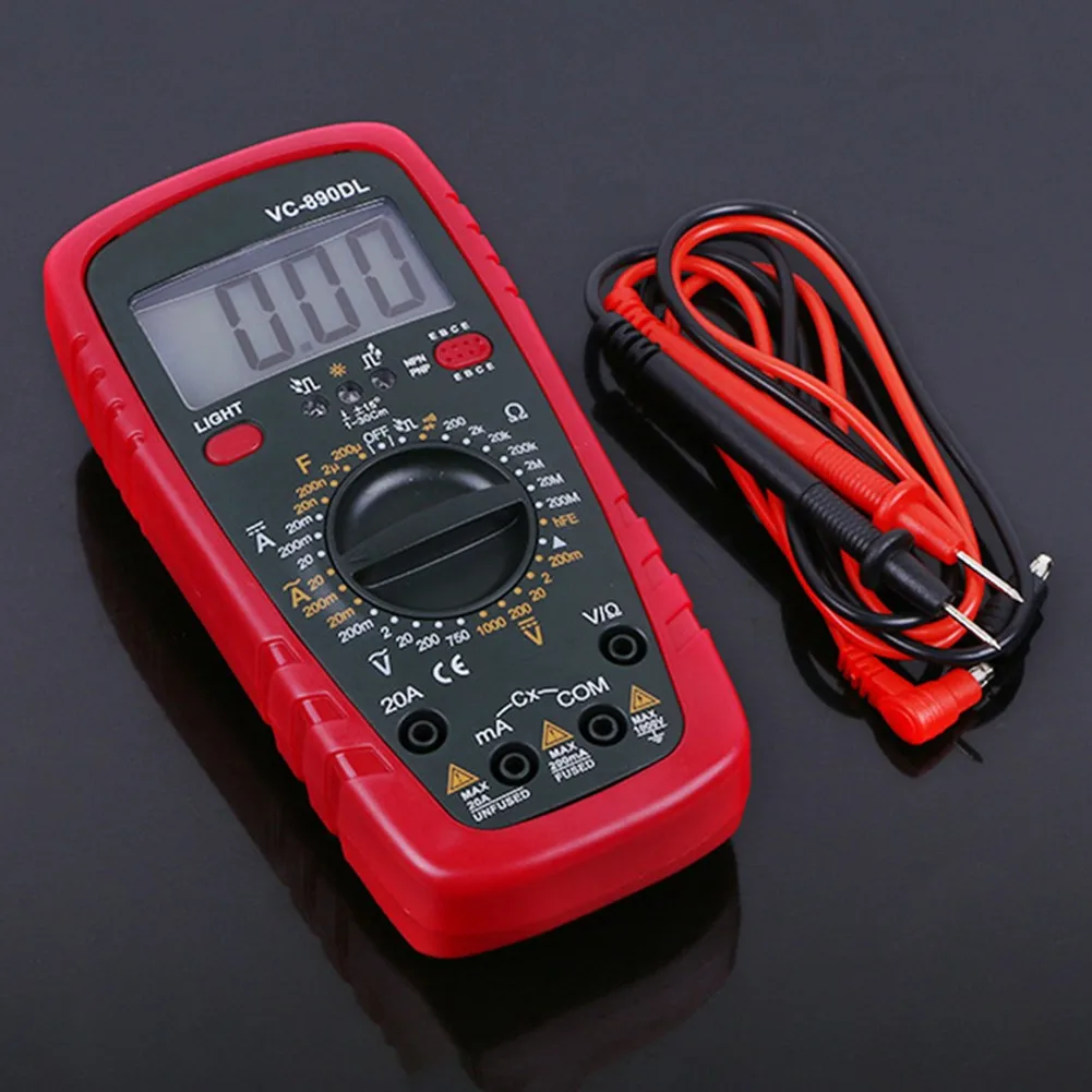 

Digital LCD Capacitor Capacitance Inductance Resistance Tester Meter Multimeter Multimeters With Test Lead