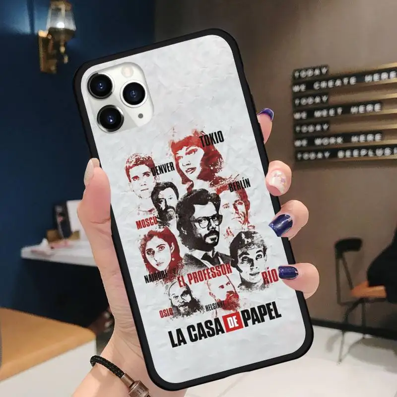 

La Casa De Papel Phone Case for iPhone 11 12 pro XS MAX 8 7 6 6S Plus X 5S SE 2020 XR Soft silicone