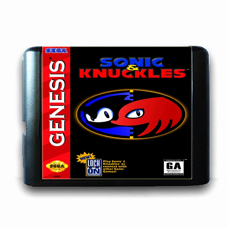 Игровая карта Sonic &amp Kunckles для 16 бит Sega MD Mega Drive Genesis US PAL Version игровая консоль |