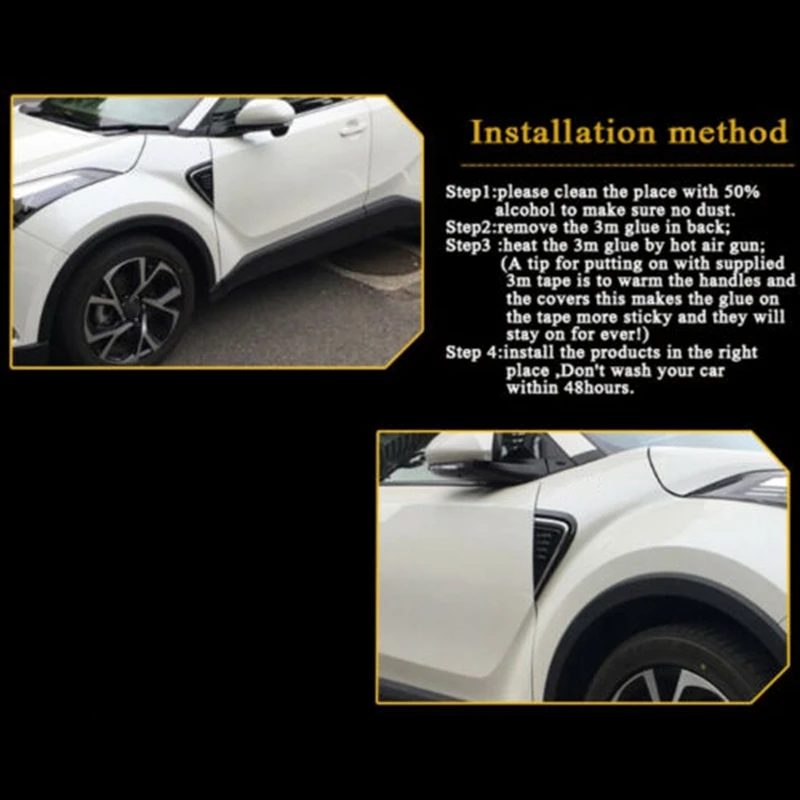 2Pcs Car Side Wing Air Flow Fender Grill Intake Vent Trim for Toyota CHR C-HR 2016-2018 | Автомобили и мотоциклы