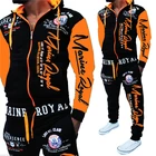 Спортивный костюм ZOGAA мужской, повседневная спортивная одежда, Свитшот и брюки для бега, Модный комплект из двух предметов