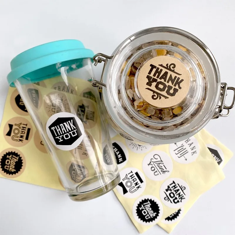 90 шт./лот девять видов благодарных наклеек на шрифт Упаковочная этикетка